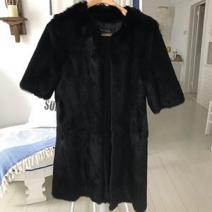 Women’s Adrienne Landau rabbit fur coat